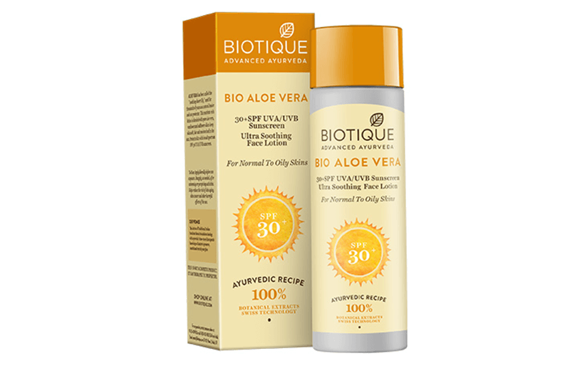 Bio Aloe Vera 30+ SPF Sunscreen Ultra Soothing Face Lotion For Normal To Oily Skin
