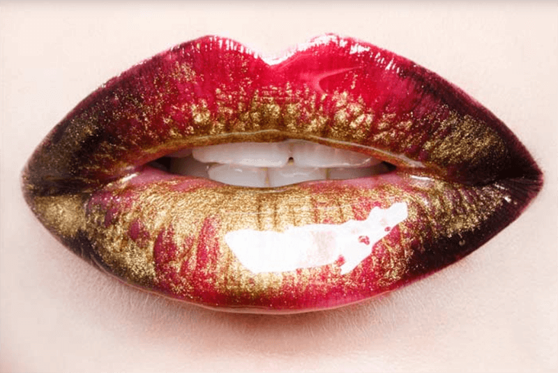 Glittery Lip Art