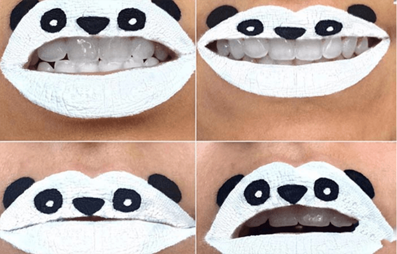 Panda Lip Art